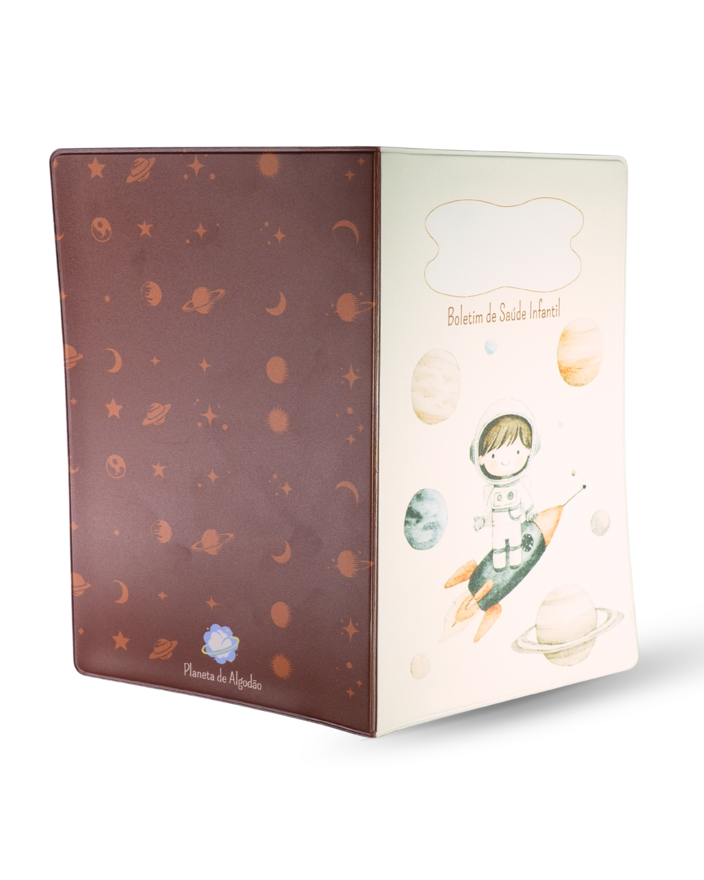 Capa para boletim de saúde infantil - Astronauta