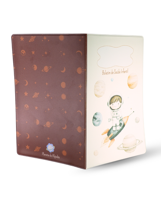 Capa para boletim de saúde infantil - Astronauta