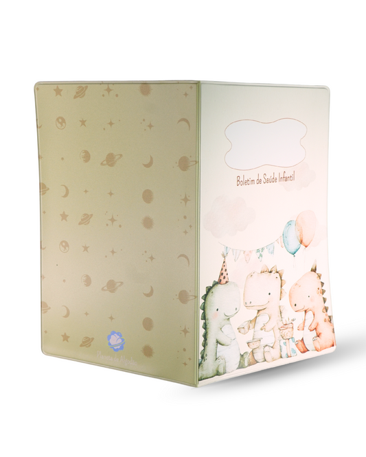 Capa da Boletim de Saúde Infantil - Dinossauros