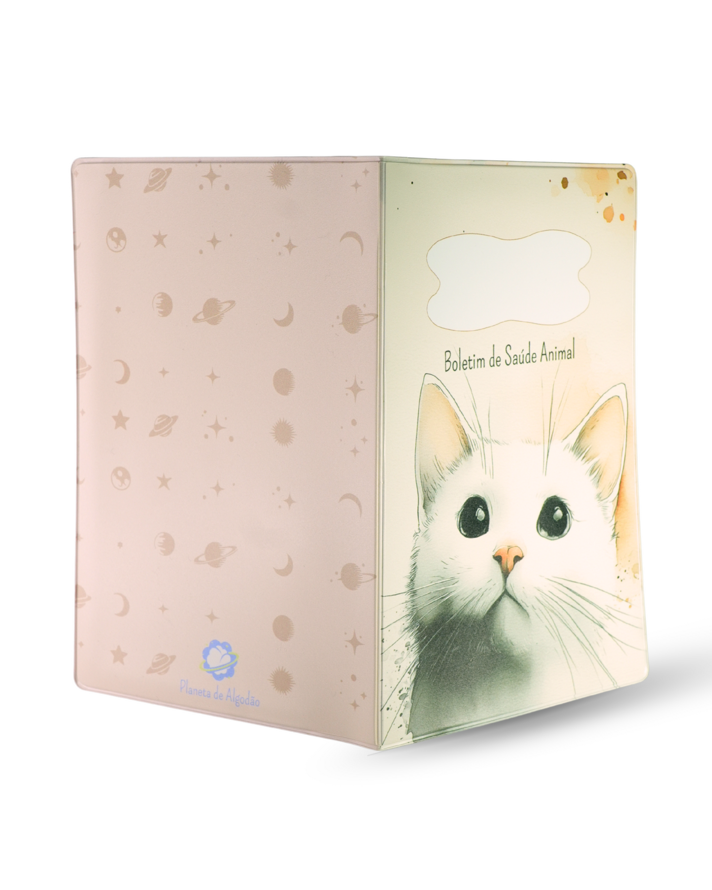Capa para Boletim de Saúde Animal - Gato Branco
