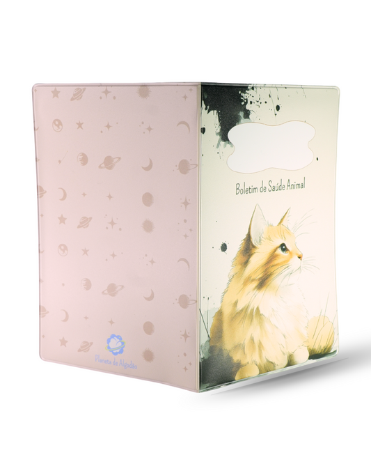 Capa para Boletim de Saúde Animal - Gato Laranja Pêlo Comprido