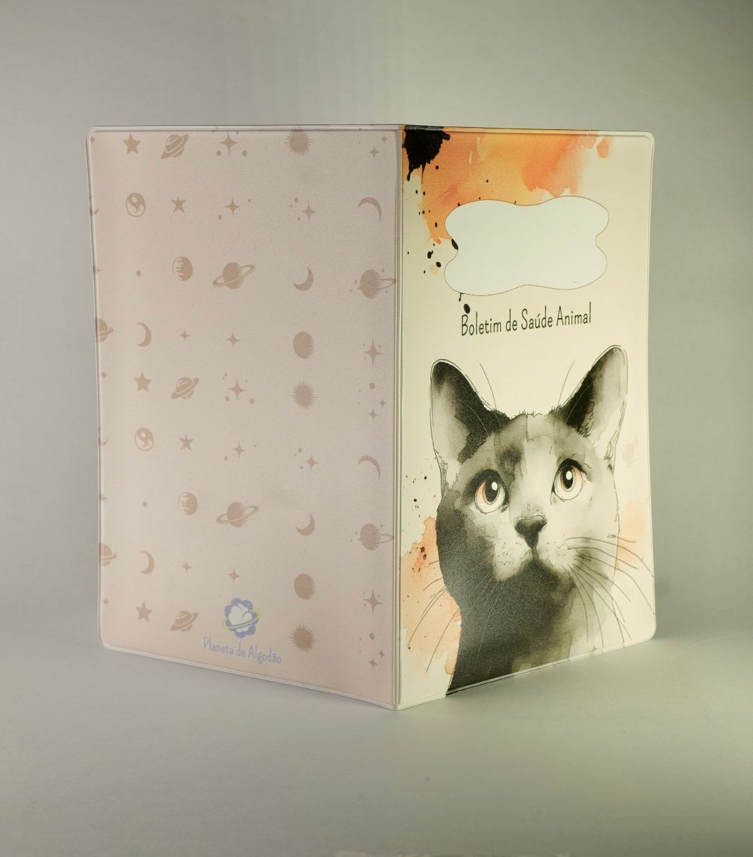 Capa para Boletim de Saúde Animal - Gato Cinzento