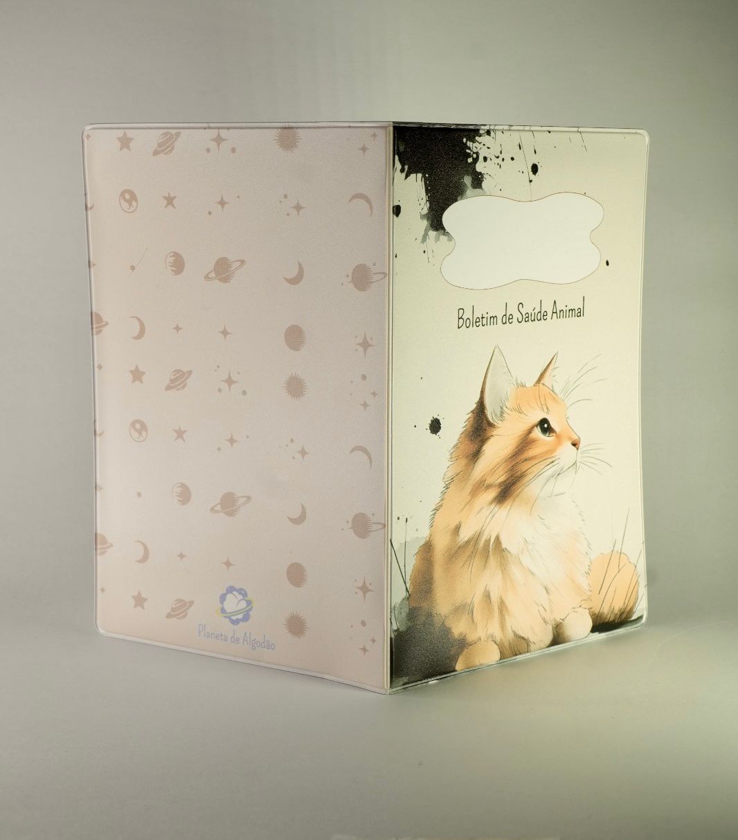 Capa para Boletim de Saúde Animal - Gato Laranja Pêlo Comprido