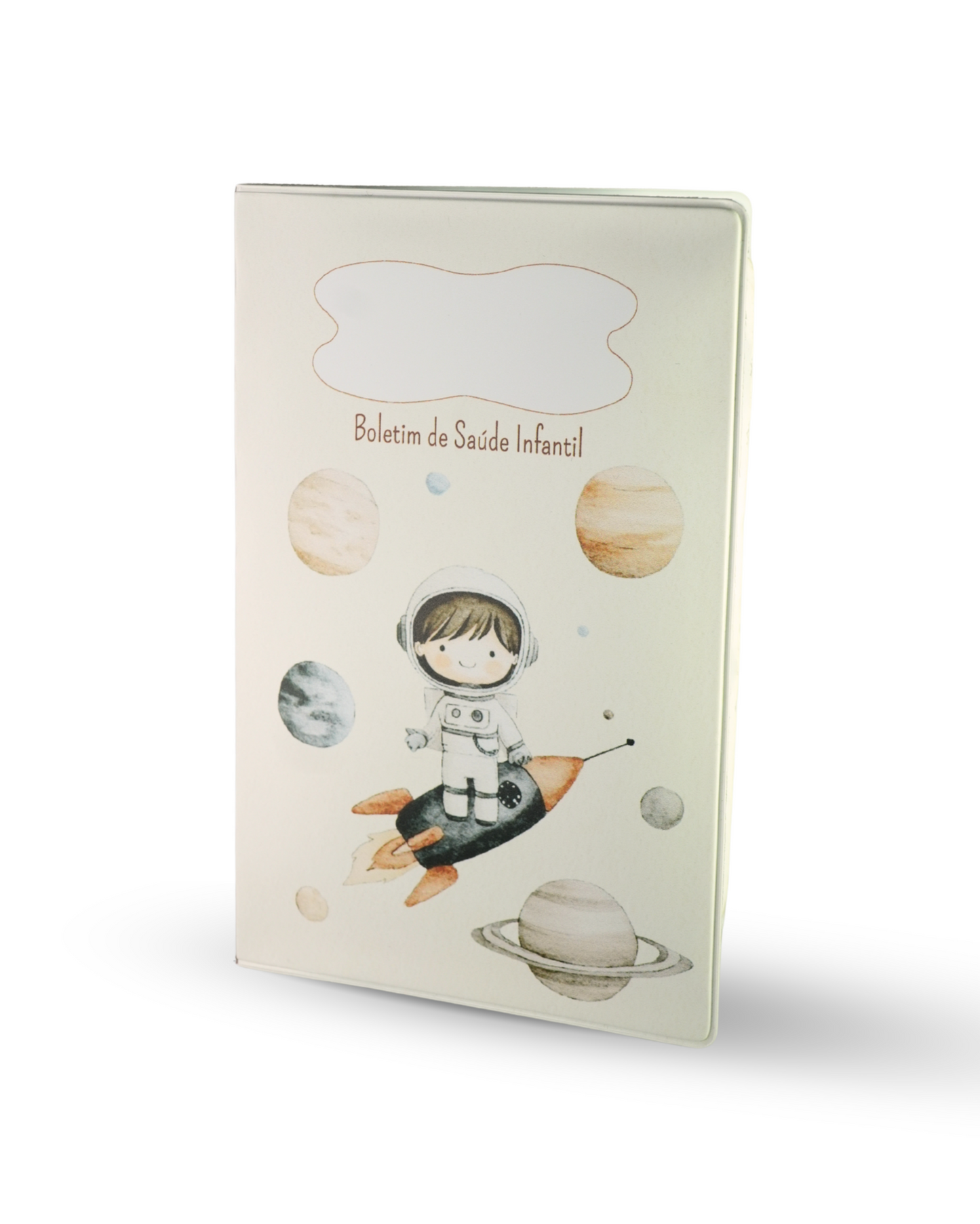 Capa para boletim de saúde infantil - Astronauta