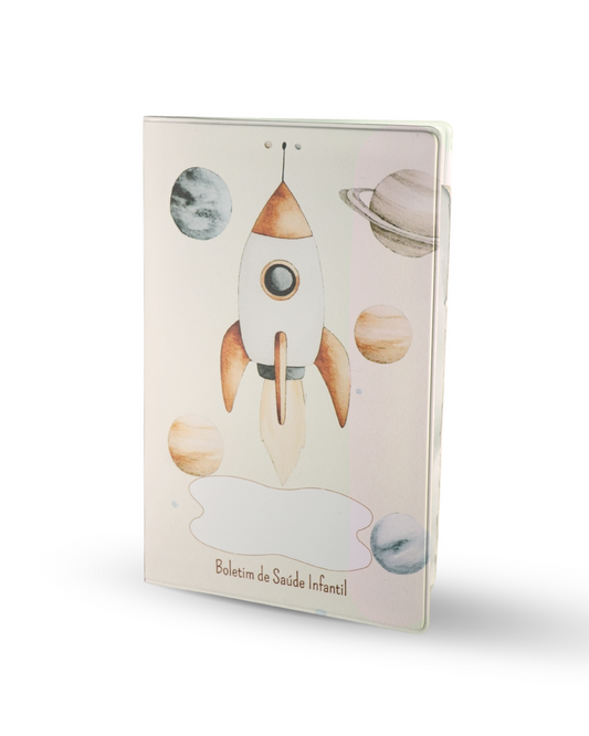 Capa para boletim de saúde infantil - Foguetão