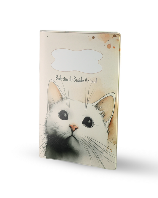 Capa para Boletim de Saúde Animal - Gato Branco