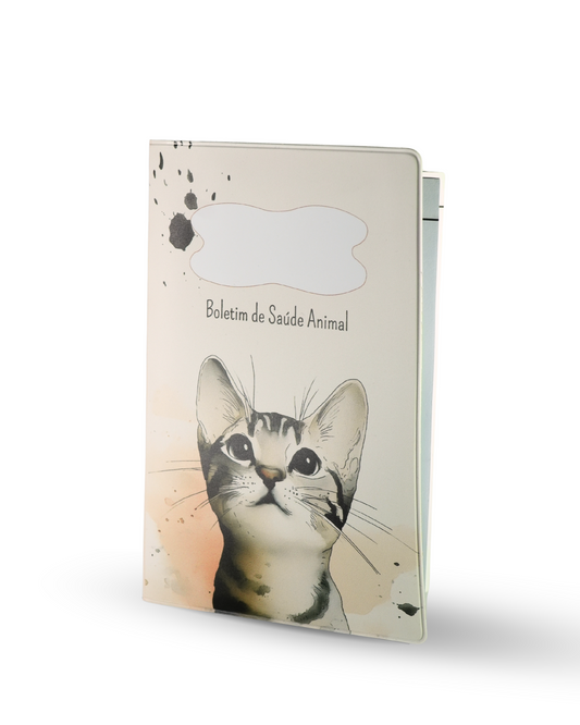 Capa para Boletim de Saúde Animal - Gato Riscado