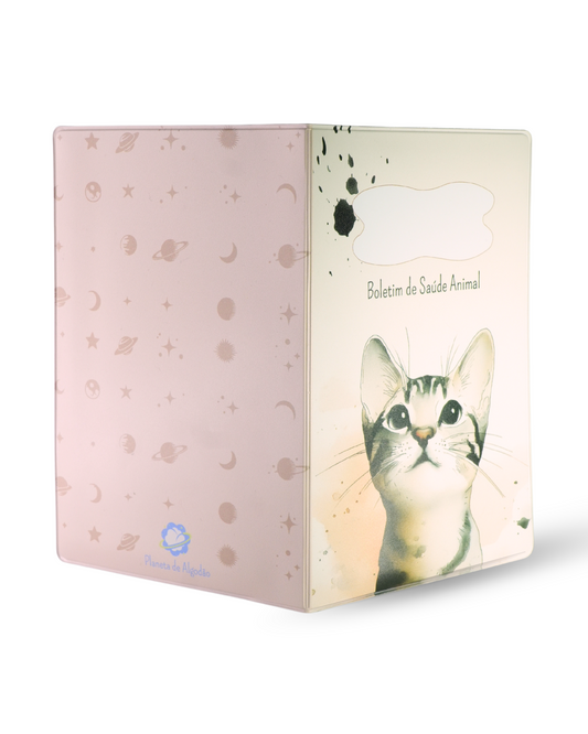 Capa para Boletim de Saúde Animal - Gato Riscado