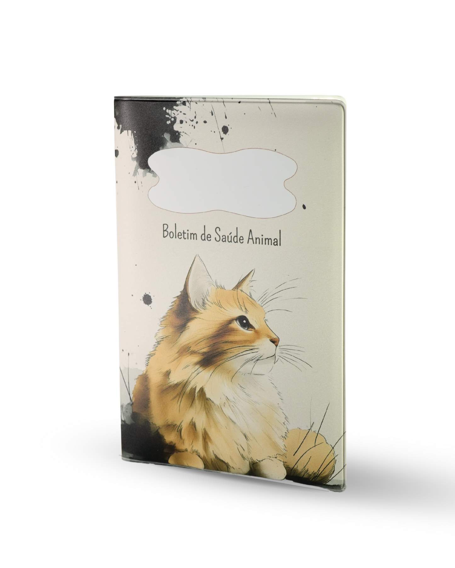 Capa para Boletim de Saúde Animal - Gato Laranja Pêlo Comprido