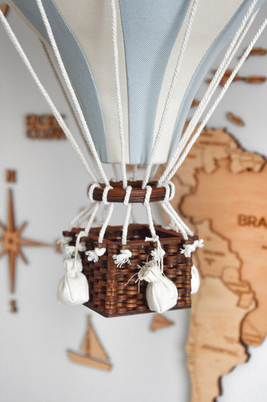 Balão de ar quente - Azul bébe