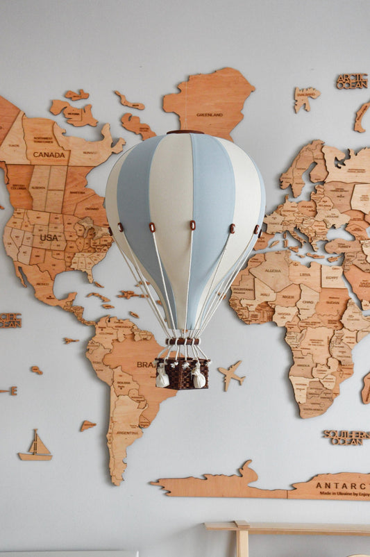 Balão de ar quente - Azul bébe