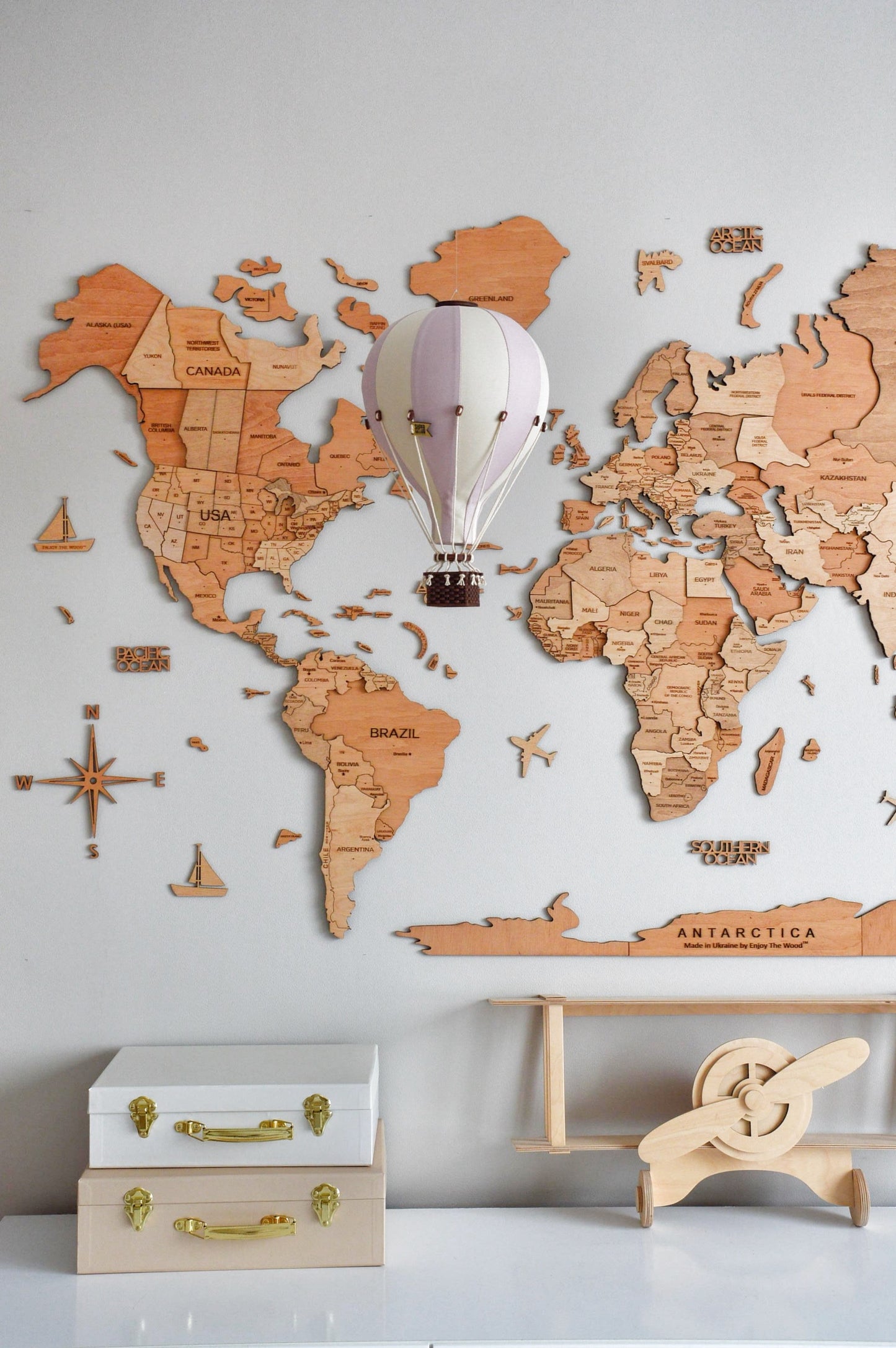 Balão de ar quente - Rosa