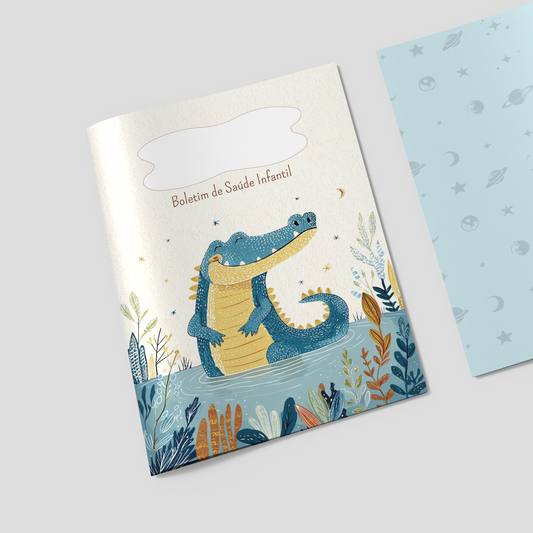 Capa para Boletim de Saúde Infantil - Crocodilo