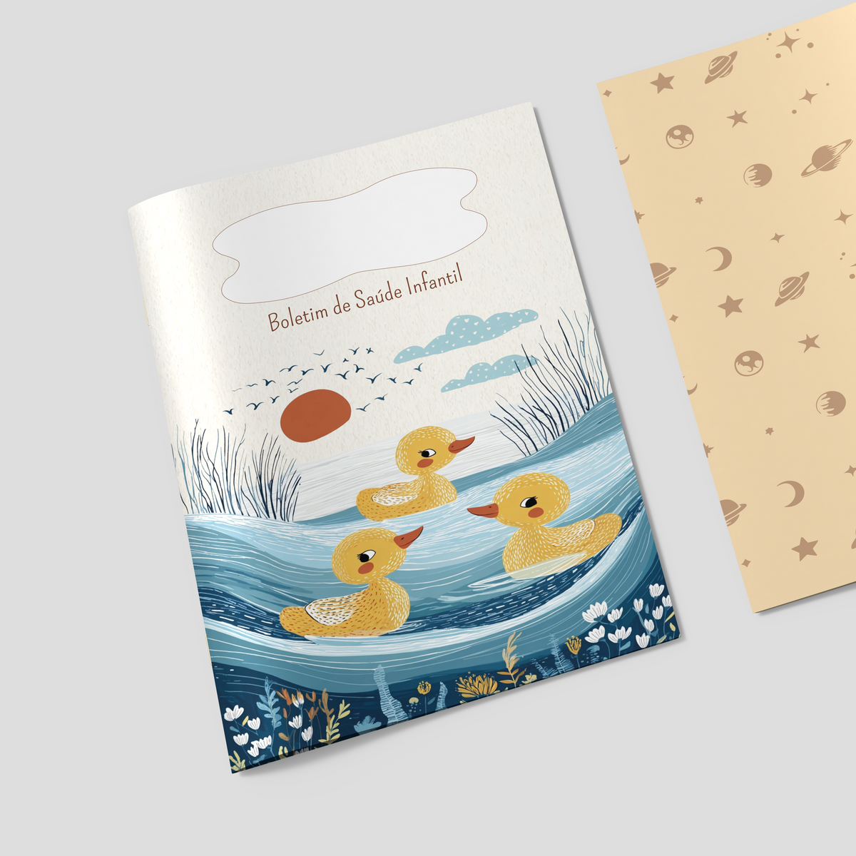 Capa para Boletim de Saúde Infantil - Patinhos 2