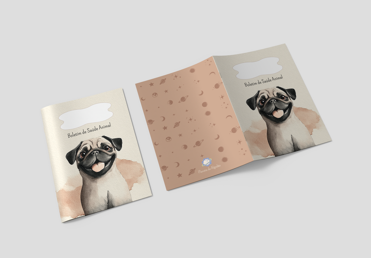 Capa para Boletim de Saúde Animal - Pug