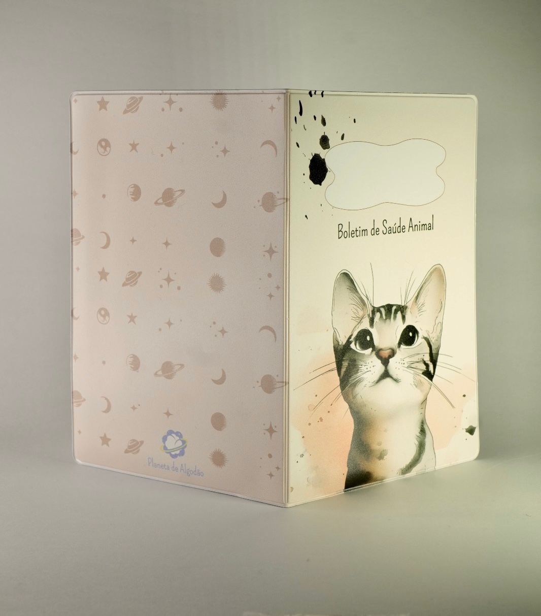 Capa para Boletim de Saúde Animal - Gato Riscado