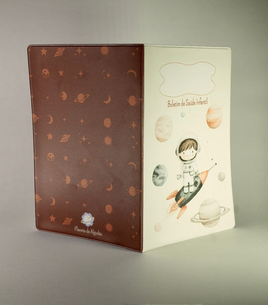 Capa para boletim de saúde infantil - Astronauta