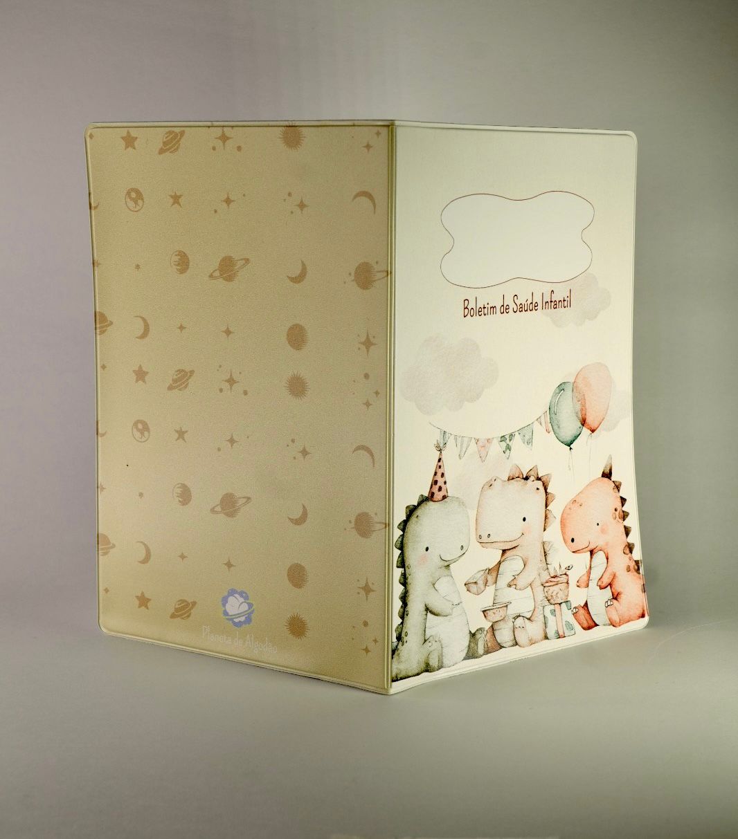 Capa da Boletim de Saúde Infantil - Dinossauros