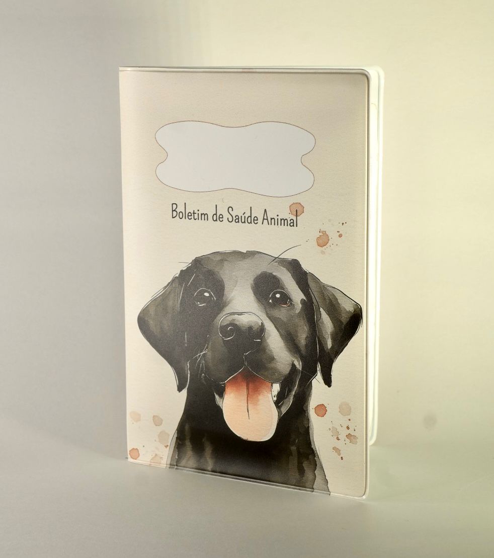 Capa para Boletim de Saúde Animal - Labrador Preto