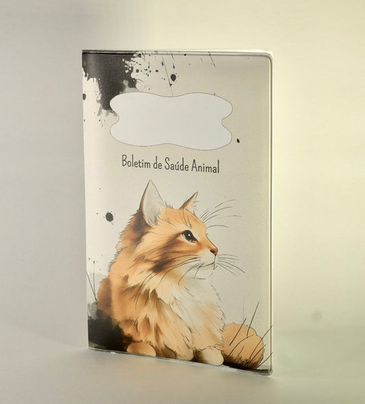Capa para Boletim de Saúde Animal - Gato Laranja Pêlo Comprido