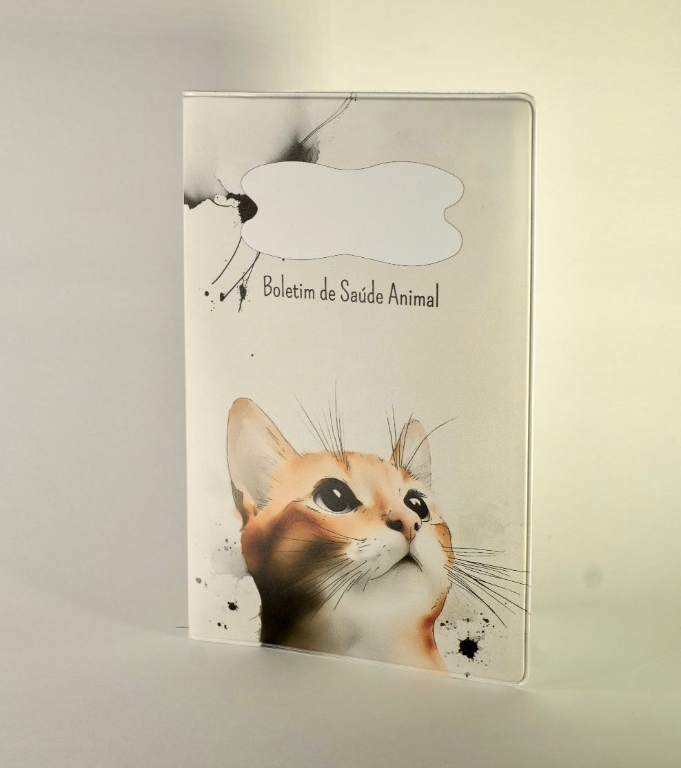 Capa para Boletim de Saúde Animal - Gato Laranja
