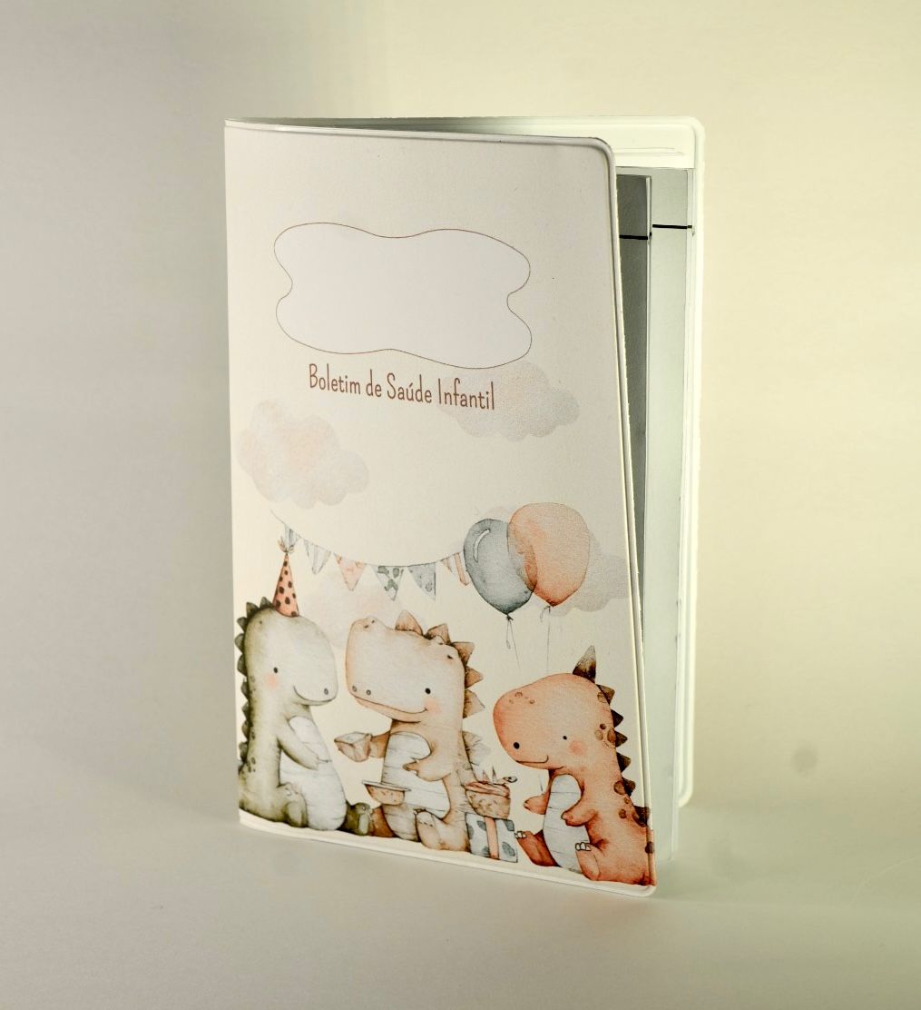 Capa da Boletim de Saúde Infantil - Dinossauros