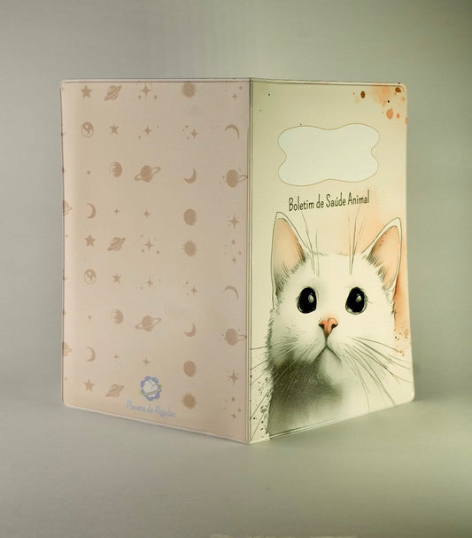 Capa para Boletim de Saúde Animal - Gato Branco