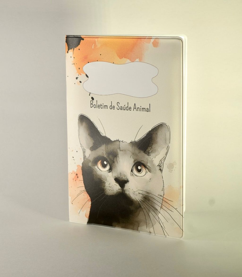 Capa para Boletim de Saúde Animal - Gato Cinzento