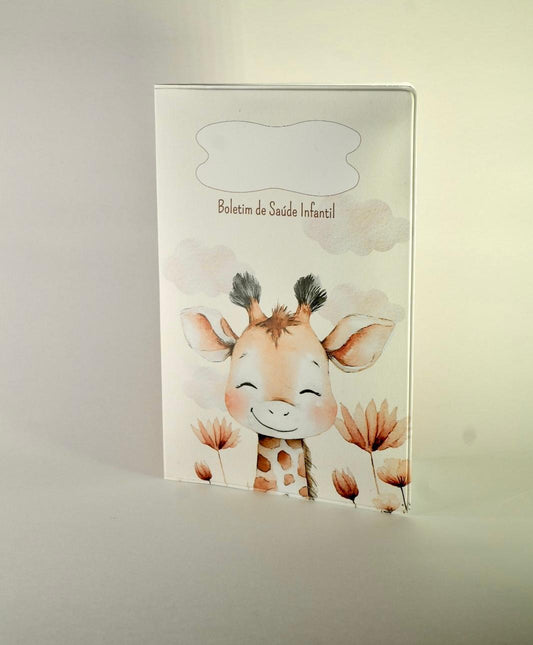 Capa para boletim de saúde infantil - Girafa